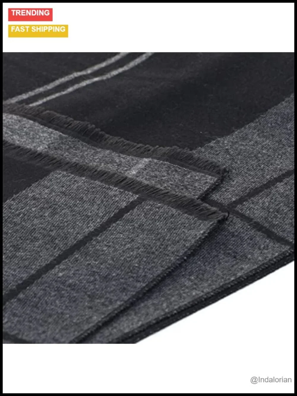 Plaid Tassel Scarf Winter Warm Soft Long Men's Scarf